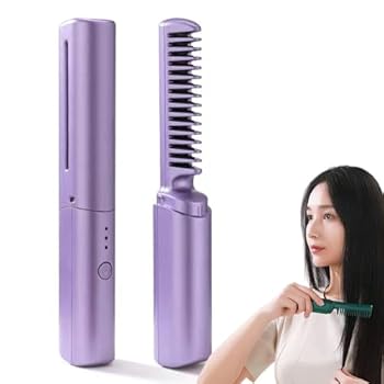 【中古】充電式ミニヘアアイロン ヒートブラシ コードレスポータブルヘアアイロンブラシ, コードレスヘアアイロンブラシ, 2 In 1 トラベルヘアストレート 【中古】充電式ミニヘアアイロン ヒートブラシ コードレスポータブルヘアアイロンブラシ, コードレスヘアアイロンブラシ, 2 In 1 トラベルヘアストレート