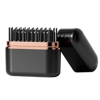 【中古】旅行用ヘア ストレート ブラシ、レディース ポータブル ヘア ストレート アイロン | マイナスイオンヘアブラシ ヒートコーム コードレス,USB充電