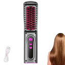 【中古】ホットコームヘアストレートアイロン、コードレスヘアストレートアイロン、ストレートアイロンブラシ、充電式バッテリー式ホットブラシ、ヘアス