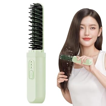 【中古】【未使用】コードレスヘアアイロンコーム、充電式高速加熱ヘアアイロンコーム、ヘアアイロンブラシ、3つの温度設定、コンパクトコードレス加熱コーム、旅行 【中古】【未使用】コードレスヘアアイロンコーム、充電式高速加熱ヘアアイロンコーム、ヘアアイロンブラシ、3つの温度設定、コンパクトコードレス加熱コーム、旅行