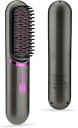 【中古】【未使用】YIYCHX 【1個セット】 ヒートブラシ コードレス ブラシ型ヘアアイロン ストレートブラシ マイナスイオン 5200mAh大容量 Type-C充電式 3段階温度(4)