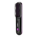 【中古】【未使用】ストレートヘアアイロン ブラシ - LCD ディスプレイ コードレス電動ホットヘアコーム、3 つの加熱設定付き | USB 充電 30 秒ヒー...