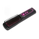 【中古】ストレートヘアアイロンブラシ、コードレスポータブルUSB充電式高速加熱ヘアストレートコーム、縮れコントロールプロフェッショナル人間工学に基