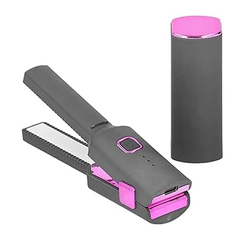 【中古】小型フラットアイロン、小型USBヘアアイロン、ショートヘアまたは前髪用、火傷防止、旅行用ポータブルヘアアイロン、旅行用収納カバー付き、自宅 ajimura4861-12981322 AJIMURA-SHOP パッケージ画像