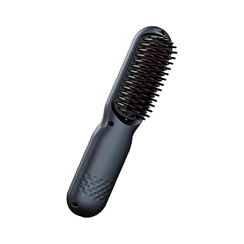 【中古】ワイヤレスストレートヘアアイロンブラシ高速加熱ストレートブラシ多機能電気ホットコームヘアプロフェッショナル