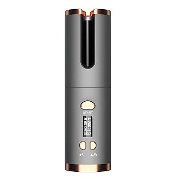 【中古】USBヘアカーラー、USB自動ヘアカーラーポータブルワイヤレス充電式自動回転セラミックカーラーアイロン高速加熱ヘアスタイリングツール