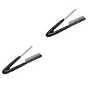 【中古】【未使用】MUSISALY 2個 V字型縮毛 コーム 散髪用品 ヘアツール くしをまっすぐにする フラットスタイリングコーム クシ comb 理髪ツール...