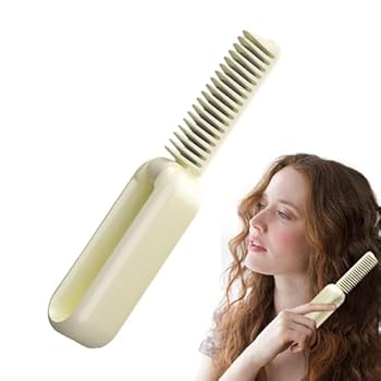 【中古】ヒートブラシヘアアイロン、ヘアアイロンブラシ,ヘアアイロンコーム折りたたみ式ホットブラシヘアアイロン - 2000mAh ホットコーム、テーマパー