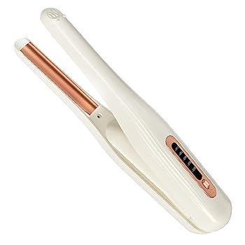 【中古】XINBAOHONG コードレスヘアアイロン 小型 ミニ ストレート ヘアカール 5段階の温度調節 2億個のマイナスイオン 植物エッセンシャルオイルパネル
