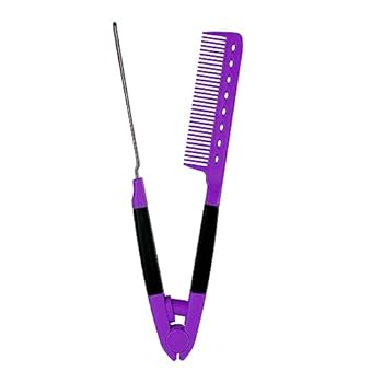 【中古】【未使用】ストレートコームヘアアイロンコームは、節のある髪のためのしっかりとしたグリップを備えています