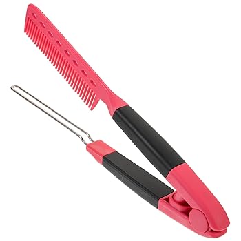 【中古】【未使用】スタイリングコーム ヘアストレートナー 縮毛矯正 美容器具 コーム 脱毛ブラシ シザーコーム Vコーム レディースヘアブラシ カールトング 合...