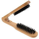 【中古】IWOWHERO ヘアブラシ テールコーム 用広歯コーム くし 猪毛 もつれをほぐすブラシ 櫛 フェードコーム ストレートコーム 手動ストレート Khaki 木