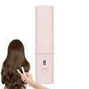 【中古】【未使用】ミニカーリングフラットアイアントラベルサイズ、ショートヘア用USB電源カーリングアイロン、2イン1カーリングワンド、カーリーヘアストレート用
