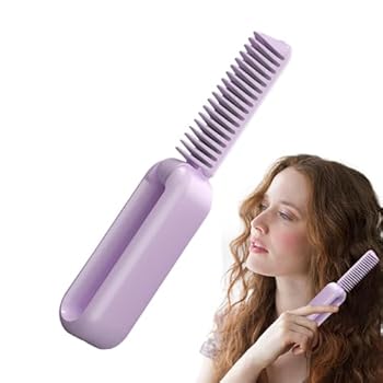 【中古】【未使用】縮毛矯正コーム、縮毛矯正ブラシ | ヘアアイロン ブラシUSB充電アイロンストレートナー | ポータブル加熱矯正ブラシ、家庭、旅行、スタジオ用ヘ 【中古】【未使用】縮毛矯正コーム、縮毛矯正ブラシ | ヘアアイロン ブラシUSB充電アイロンストレートナー | ポータブル加熱矯正ブラシ、家庭、旅行、スタジオ用ヘ