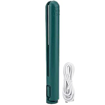 【中古】2-in-1ヘアストレートナーカーラー、ミニデュアルパーパスカーリングアイロン、USB充電式カールアイロン、多機能ヘアカーリングとストレートナー