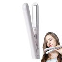 【中古】ミニヘアアイロン、17CMポータブルミニ両用ヘアアイロン、USB充電付き安全設計ミニフラットアイロン、便利な小型フラットアイロンミニヘアアイロ(4)
