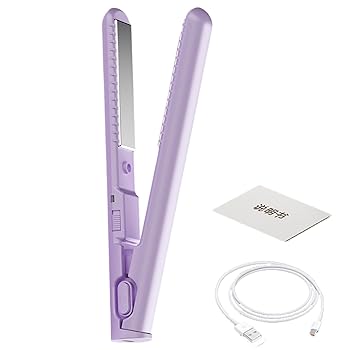 【中古】トラベルヘアアイロン、ストレートヘアアイロン、カーラー 2 in 1 | ヘアアイロン、ポータブルヘアアイロン - USB 充電 2-in-1 カーリングワンド