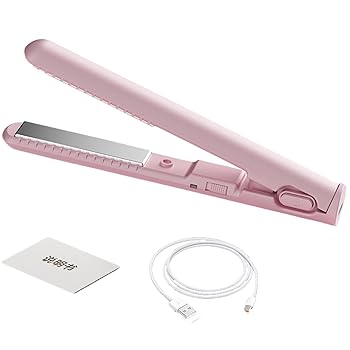 【中古】【未使用】ショートヘア用小型フラットアイロン、トラベルフラットアイロン,コードレスヘアアイロン ヘアアイロン | USB充電2-in-1カーリングワンド&フラッ 【中古】【未使用】ショートヘア用小型フラットアイロン、トラベルフラットアイロン,コードレスヘアアイロン ヘアアイロン | USB充電2-in-1カーリングワンド&フラッ