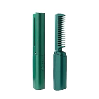 【中古】zornik 充電式ミニヘアアイロン ヒートブラシ コードレスポータブルヘアアイロンブラシ, コードレスヘアアイロンブラシ, 2 In 1 トラベルヘアス