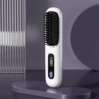 【中古】ポータブルワイヤレスヘアストレートナーコーム - USB充電式、3段階温度調節、長持ちする輝きのためのマイナスイオン技術、LEDディスプレイ、軽 【中古】ポータブルワイヤレスヘアストレートナーコーム - USB充電式、3段階温度調節、長持ちする輝きのためのマイナスイオン技術、LEDディスプレイ、軽