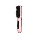 【中古】ブラシ型ヘアアイロン ストレートコーム マイナスイオン Type-C充電式 140~200℃ 4段階温度調節 簡単縮毛矯正 前髪 急速加熱 軽量 ツヤツヤで髪