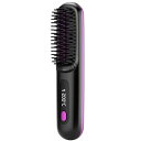 【中古】Apaeofl LCD USB充電セラミック加熱電動コームヘアストレートナーワイヤレスポータブルストレートニングコーム (ブラック)