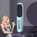 【中古】ヒートブラシ コードレス ブラシ型ヘアアイロン ストレートブラシ マイナスイオン Type-C充電式 160~200℃ 3段階温度調整 セラミックコーティン