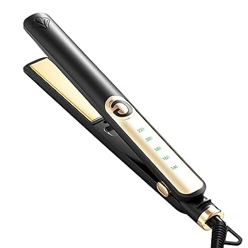 【中古】【千万級の高濃度マイナスイオン】24mm ヘアアイロン 2way ストレート&カール 140~220℃ 5段階温度調節 24秒急速加熱 セラミック ツヤ髪 ヘアケ