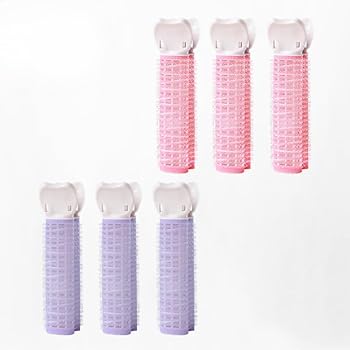 【中古】【未使用】巻き髪用ヘアアイロン 6 個 (ピンクとパープル各 3 個) フルスプリット手動ヘアカーリング プラスチック ヘアアイロン スモール マジック ヘアア