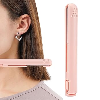 【中古】ミニセラミックコーティングヘアカーラー、2 in 1ミニセラミックカーラー、充電式小型ヘアカー..