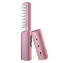 【中古】ヘアアイロン アイロン コーム,3 つのギア制御を備えたポータブル充電式ヘア ストレートナー - デート、旅行、出張、レイジーヘア矯正コームワイ(4)