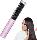 【中古】ミニヘアアイロン 2 in 1 USB充電式 コードレスヘアアイロンブラシ ポータブルヘアアイロンブラシ ミニヘアストレートナー 瞬間加熱クイックヘア