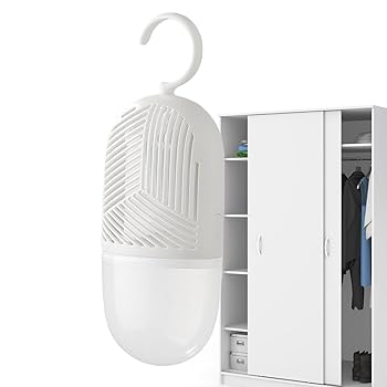 【中古】SHUUL クローゼット除湿ハンガー - 除湿器吊り下げバッグ - 衣服を乾いた寮に保つための水コレクターが付いている吊り下げ可能な吸湿袋