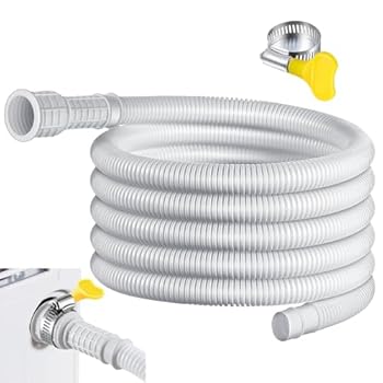 【中古】除湿機ドレン用ホース、除湿機用ドレンホース | 除湿器ドレンホース9.8/13 フィート AC ホース、切断可能なゴム製アダプター、接続クランプ付き,