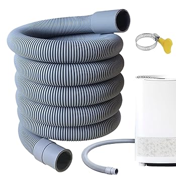 【中古】【未使用】除湿器排水用ホース、除湿器ドレン延長ホース - ビスタゴム製アダプターと接続クランプ付きガーデン蛇口ホース | 水漏れを防ぐホース交換