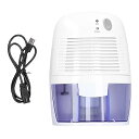 【中古】Qialexicon 除湿器アクセサリー 低騒音 バスルーム用 ポータブル 17オンス水タンク付き パワフル コンパクト DC 5V入力 ギフト 空気清浄機, 白(2)