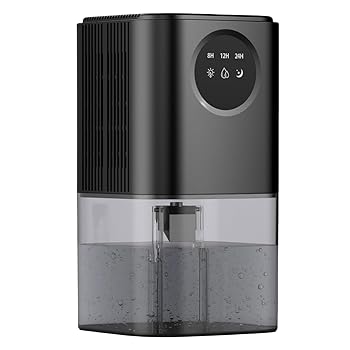 【中古】Quxxuol除湿機、小型除湿機、ナイトライト付き、3スピードスケジュールシャットダウン、1.7L大容量、省エネ、効果的な除湿、梅雨の防カビ、LEDタ