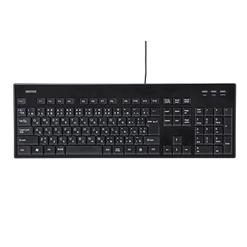 【中古】【未使用】バッファロー BUFFALO USB接続 有線 ウォッシャブル キーボード 丸洗い対応モデル ブラック BSKBU12BK 【Windows/PS4/PS3対応】