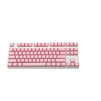 【中古】YMDK ブランク 厚手 PBT OEM プロファイル 87 ANSI キーキャップ MXスイッチ用 メカニカルキーボード(ピンク)(キーキャップのみ)