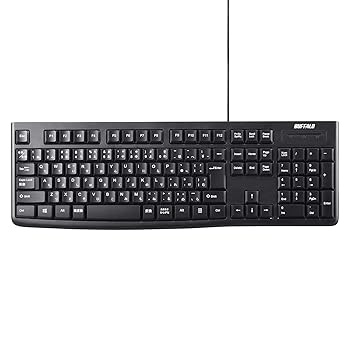 【中古】バッファロー BUFFALO USB接続 有線スタンダードキーボード ブラック BSKBU105BK【Windows/PS4/Nintendo Switch対応】