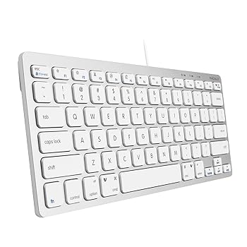 【中古】MACALLY mac キーボード 有線 コンパクト US配列 mac Windows対応 静音 シザースイッチ(パンタグラフ) フルサイズ 78キー 在宅勤務 テレワーク (