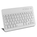 【中古】ミニワイヤレスBluetoothキーボード 7-8インチ 英語配列 USB充電式 59キー 無線 超薄型 軽量 超小型 静音 携帯便利 スマホ タブレット iPhone iO