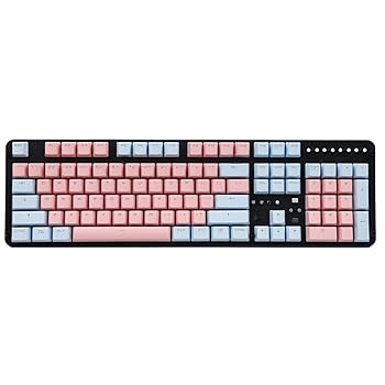 【中古】YMDK ダブルショット 104 マイアミ PBT シャインスルー OEM プロファイル キーキャップセット Cherry MX スイッチ メカニカル キーボード用 (ブ
