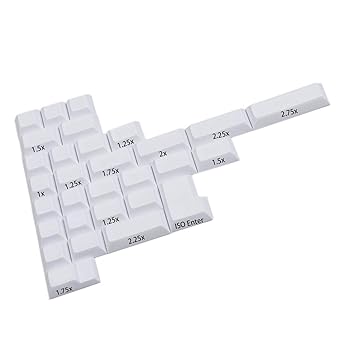【中古】DSA Profile PBT CMYK RGB ホワイト モディファイア 30キー ダイ サブブランクキーキャップ Cherry MX メカニカルキーボード用 (ホワイトブラン