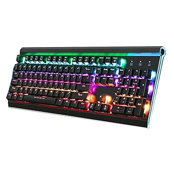 ASUS - 【中古】【未使用】ゲーミングキーボード PC/MACゲームのための人間工学リストレスト有線キーボードの金属パネルメカニカルゲーミングキーボード、コンピュータのキ