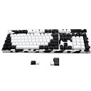 【中古】キーボードキャップ 104 MXは、機械式ゲーミングキーボードスイッチ104 TKL 60%の場合は空白ANSI ISO白黒PBTプロフィールキーキャップ (Axis Bo