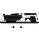 【中古】キーボードキャップ 104 MXは、機械式ゲーミングキーボードスイッチ104 TKL 60%の場合は空白ANSI ISO白黒PBTプロフィールキーキャップ (Axis Bo