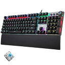 【中古】【未使用】MJYGVコンピューターキーボード、 F2088 / F2058 108キーミックスライトメカニカルブルースイッチ有線USBゲームキーボード(ブラック)MJ (Color