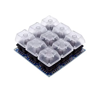 【中古】Treedix キースイッチ ブレークアウトプロトタイプ PCBボード 5ピン付き ブラックスイッチ キークリック R2キーキャップ付き メカニカルキーボー