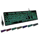 【中古】X9 大型プリントバックライトキーボード 有線 ? 見やすいライトアップキー 高齢者 高齢者 子供 ? USBイルミネーションキーボード 7色のバック